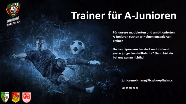 Trainer:in für A‑Junioren gesucht