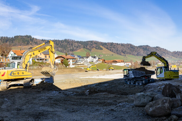 Bau Kunst­ra­sen kommt&nbsp;voran